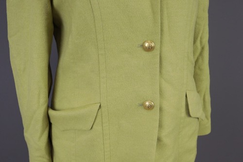 Mondi Green Wool Angora Cashmere Single Breasted Pockets Coat Jacket Size 38 - Picture 8 of 21