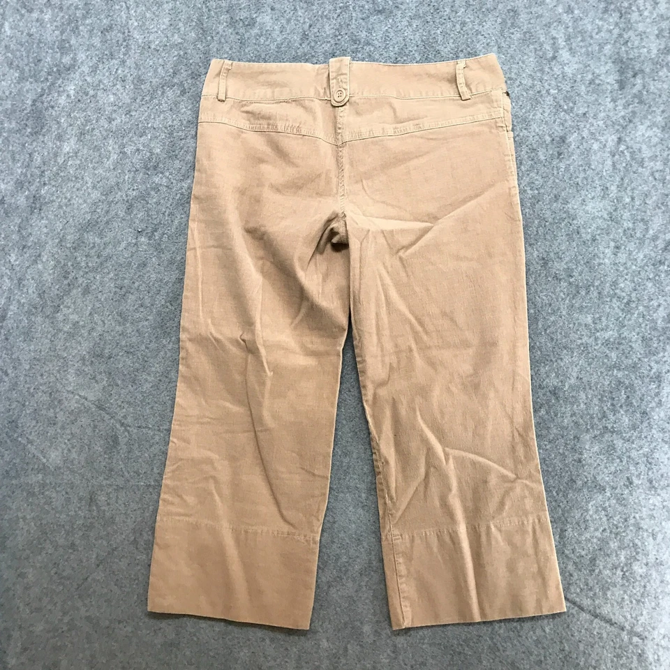 Pantalones de Zinc Originales Juniors Talla 9 Microribbed Pierna Ancha Capri Puños con Botones Foto 2 de 4