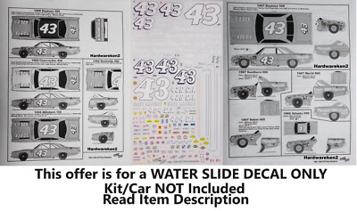 NASCAR DECAL #43 1966-1968 PLYMOUTH / CHRYSLER PETTY ENTERPRISES CARS + EXTRAS