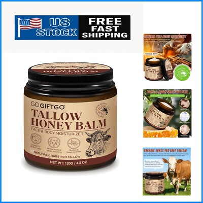Grass Fed Beef Tallow and Honey Balm - Natural Moisturizer for Radiant Skin