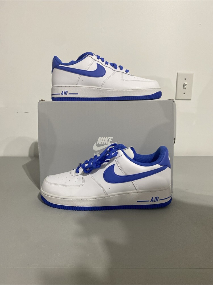 Size 10.5 - Nike Air Force 1 '07 White Medium Blue 2022 Brand New With Box