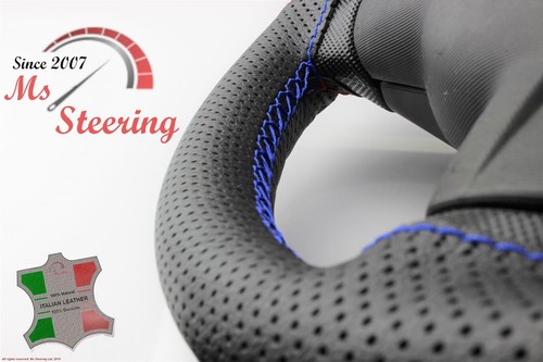 FITS INFINITI Q50 14-17 PERF LEATHER STEERING WHEEL COVER ROYAL BLUE 2 STIT+ROYA - Picture 3 of 5
