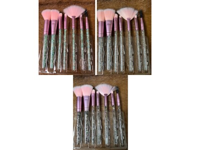 MAKEUP ~ BRUSH ~ SET ~ FILLED ~ HANDLES W/ HEALING ~ STONES