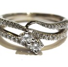 Ever US 14k white gold .48ct SI2 H round diamond 2 stone ring set 5.6g size 8 — photo 2