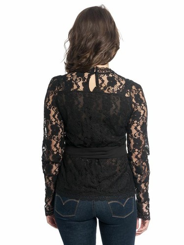 Vive Maria Camicetta Pizzo Nero Lacci Top Black Dandy IN Love 34184 - Bild 5 von 5