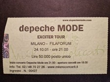 DEPECHE MODE Exciter Tour  Milano Forum - Biglietto concerto usato - ANNO 2001