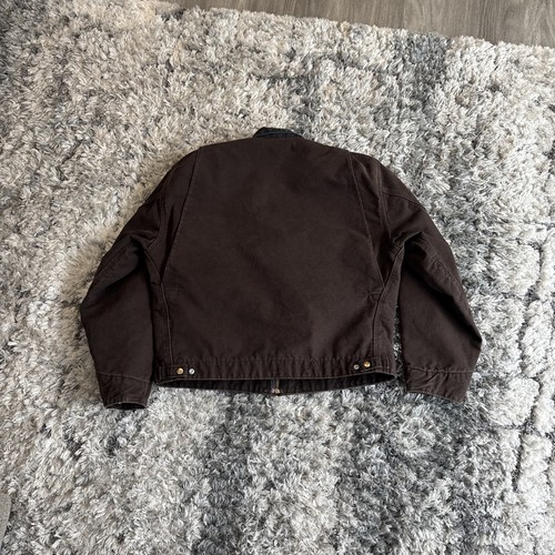 Vintage Carhartt Detroit Full Zip Jacket Blanket Lined J97 DKB Chocolate Fade L - Picture 12 of 12