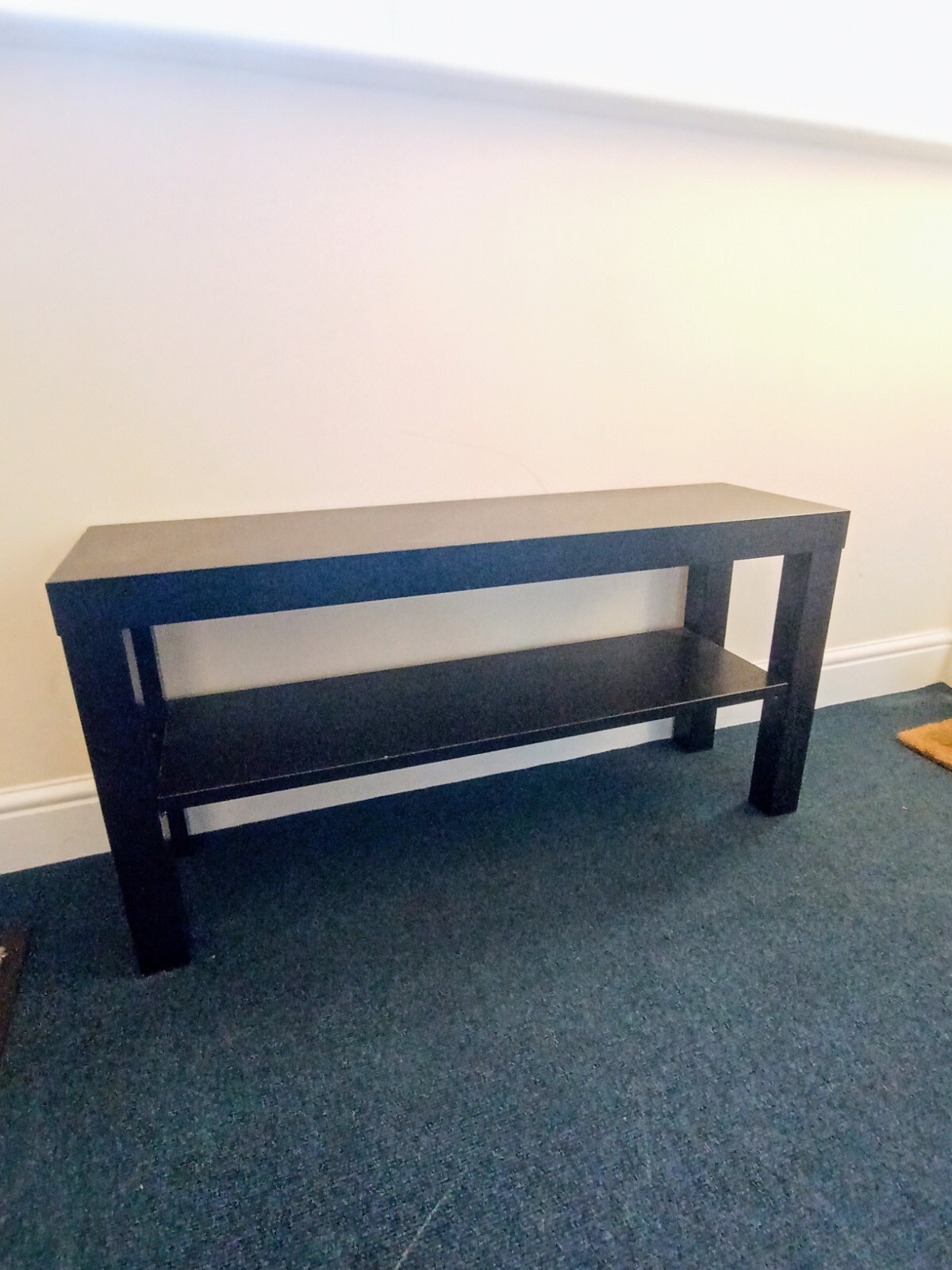 IKEA LACK Floor Standing TV Bench With Accessories Rack BLACK 90x26x45cm eBay