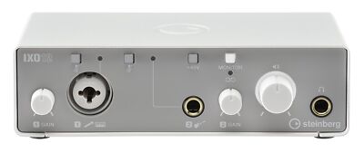 Steinberg IXO12 White, 2x2 USB 2.0 24-Bit/192kHz Audio Interface With Cubase AI