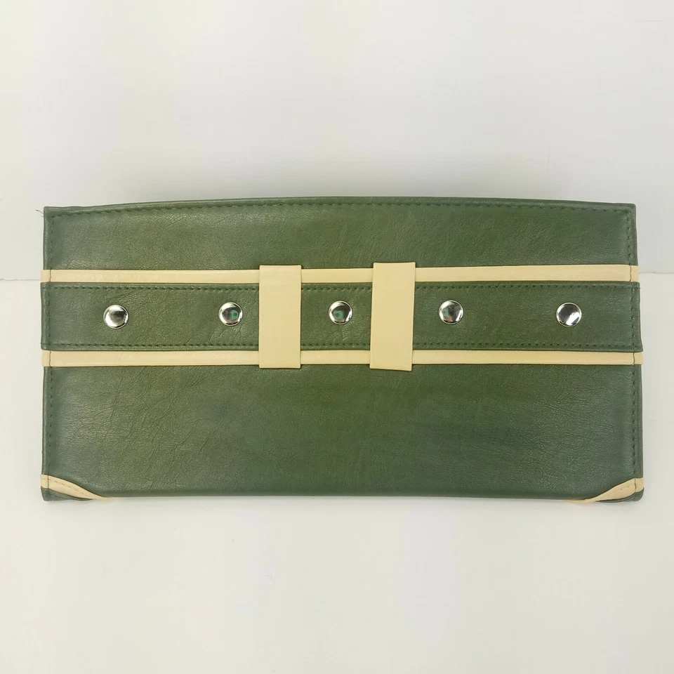 MICHE Darla Verde Clásico Cartera Cubierta Bolso de Mano Tachonado Imitación Cuero Bolso Cinturón Foto 3 de 4