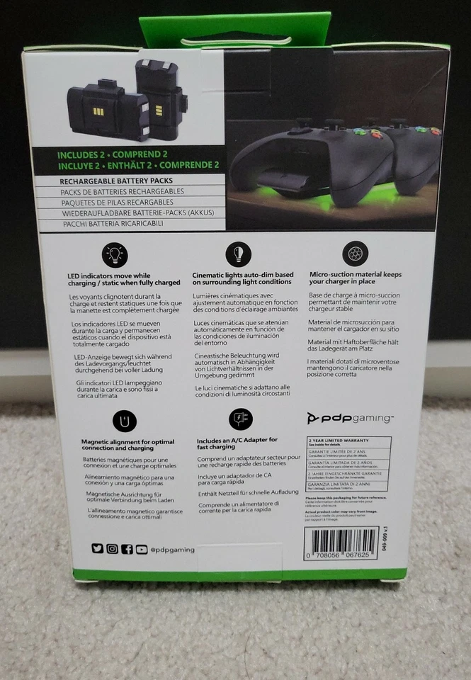 PDP Dual Ultra Slim Charge System Xbox One NEW Sealed - Image 2 of 2