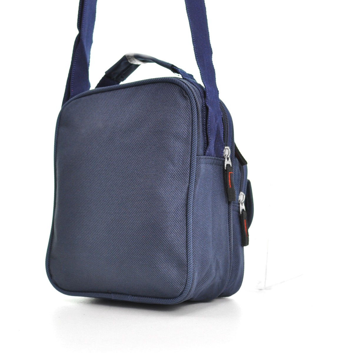 Oxford - Borsa a tracolla portatile con tasche multiple con cerniera, per tutti i giorni, Blu grigiastro