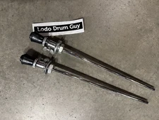 (2) Pearl Bass Drum Spurs JAPAN with Brackets Rubber Tips COMPLETE #SH5