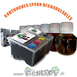 Cartouches EPSON T007 T009 à puces auto-reset rechargeables pour impression haute fidélité