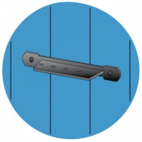 Crémaillère alu - à poignée - pour crochet aluminium - 180 mm - noir TORBEL - Bild 2 von 2