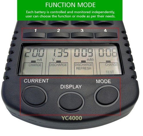 Youshiko YC4000 Intelligent Smart Battery Charger AA AAA + USB +12V DC Option - Picture 3 of 10