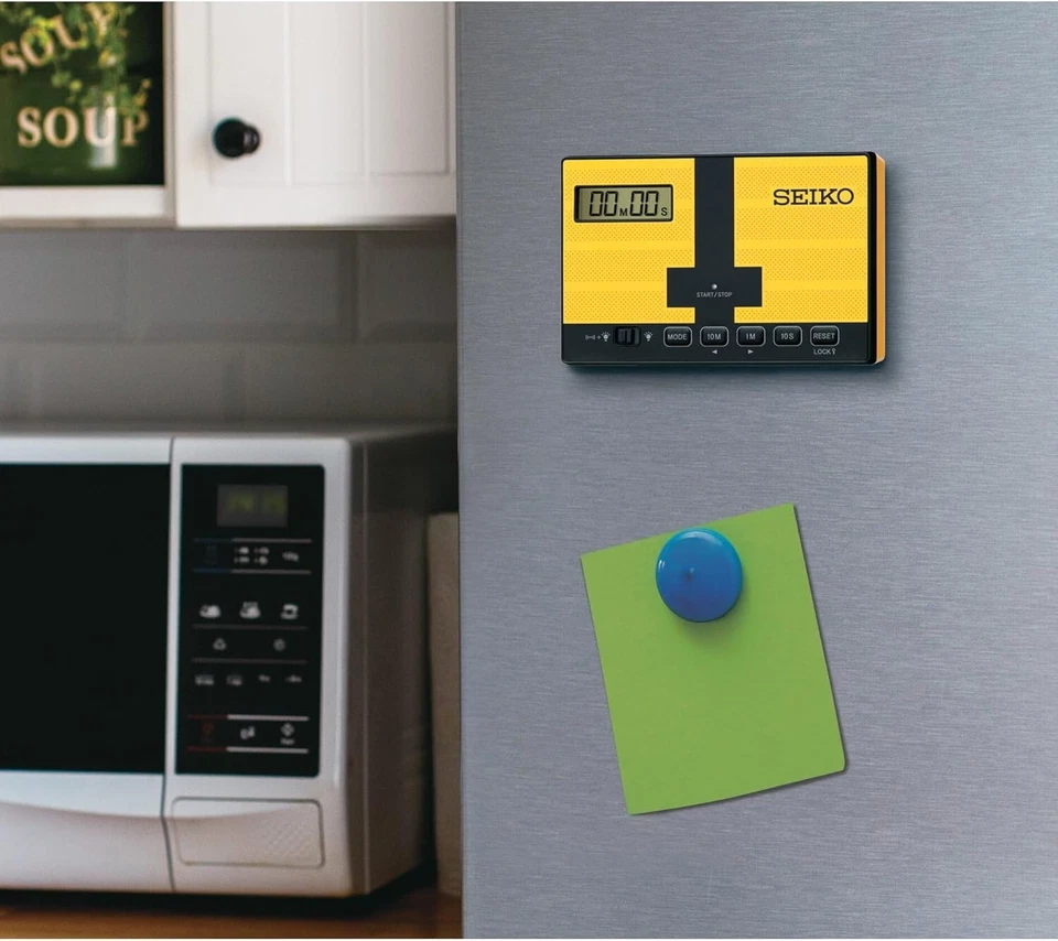 SEIKO Mini Sports Timer Clock Digital Timer Clock 67×103×23mm MT801Y From JP - Image 3 of 4