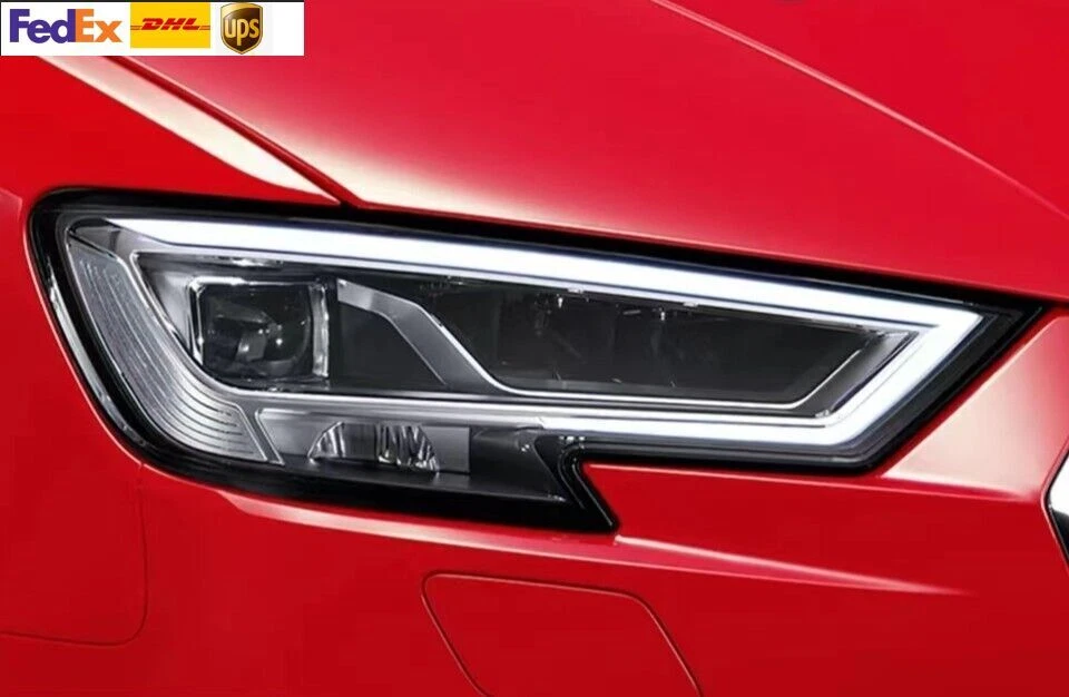 Par de faros delanteros proyectores DRL para Audi A3 S3 2017-2020 actualización LED OEM Foto 4 de 4