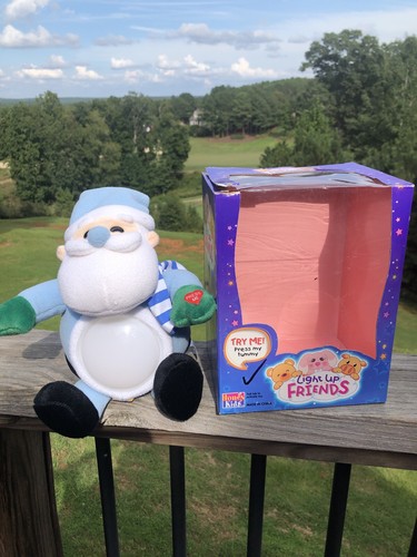 NOS Vintage Night Light Soft Plush Santa LIGHT UP friends Comforting Bed Time - Picture 2 of 2