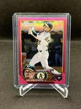 Cal Stevenson 2023 Topps Chrome Pink Refractor RC /399 Oakland A's