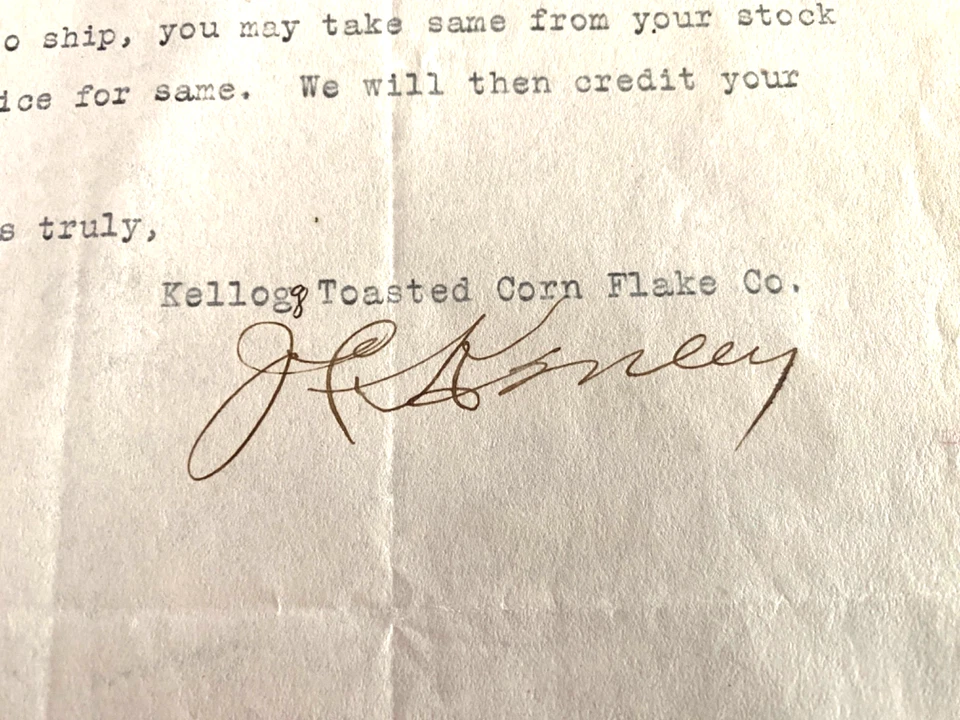 Kellogg's Toasted Corn Flakes 1918 antiguo membrete de la compañía Pittsburgh, Penn. Foto 4 de 4