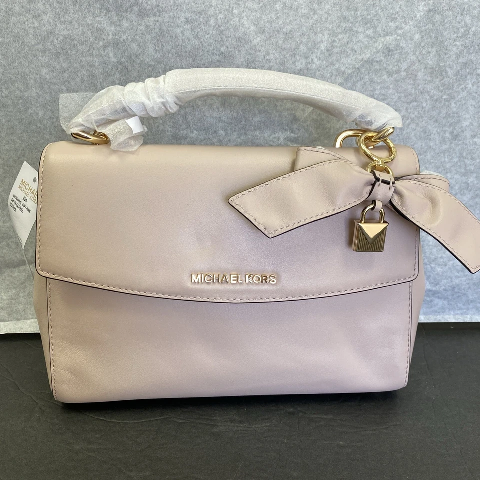 Bolso Bandolera Michael Kors Ava Pequeño Asa Superior Arco ROSA SUAVE Bloqueo NUEVO $298 Foto 2 de 4
