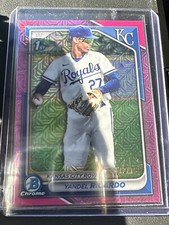 2024 Yandel Ricardo Bowman 1st Chrome Fuchsia Shimmer Refractor /199 Royals