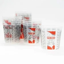 Reusable Measuring Cups Pack of 100 - Size 22 Ounce -  Calibrated Mixing ratios