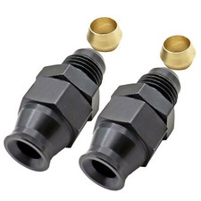 2PCS 6AN Female Flare to 5/16" Hardline Tube Fuel Line Fitting Adapter Aluminum