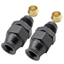 2PCS 6AN Female Flare to 5/16" Hardline Tube Fuel Line Fitting Adapter Aluminum