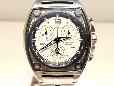 RETRO SPORT RACING RECTANGLE MEN'S SWISS QUARTZ CHRONOGRAPH WATCH