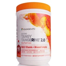 Youngevity Beyond Tangy Tangerine 2.0 Citrus Peach Fusion Canister Multi-Vitamin