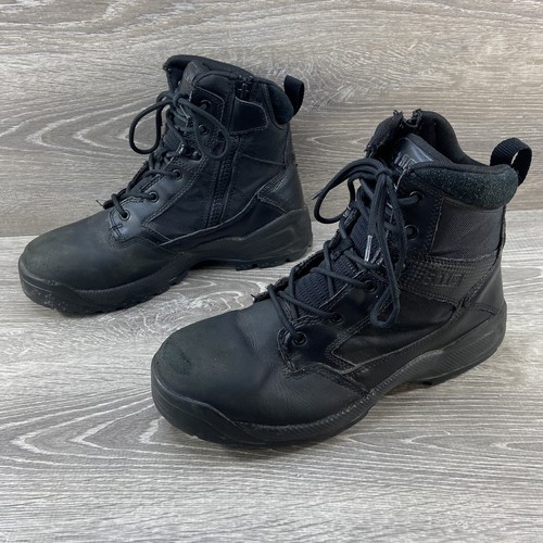 5.11 Tactical ATAC 2.0 6" Side Zip Black Leather Quarter Work Boots Mens Size 11 - Picture 5 of 14