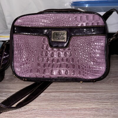 Y2K MC Marc Chantal Crossbody Shoulder Bag Croc Texture