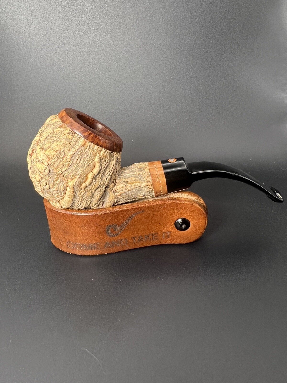 2007 Tom Spanu Cork Covered Bent Billiard Unsmoked Tobacco Pipe