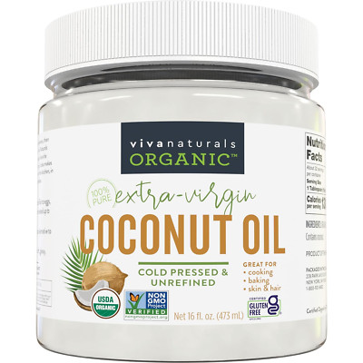 Aceite De Coco Organico Extra Virgen Para Cabello Piel Comestible Natural Virgin