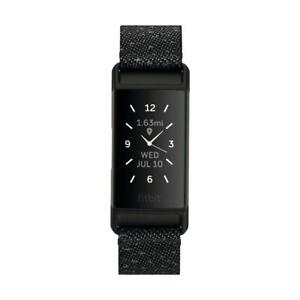 Fitbit Charge 4 Fitness Tracker, Black/Granite Reflective Woven #FB417BKGY