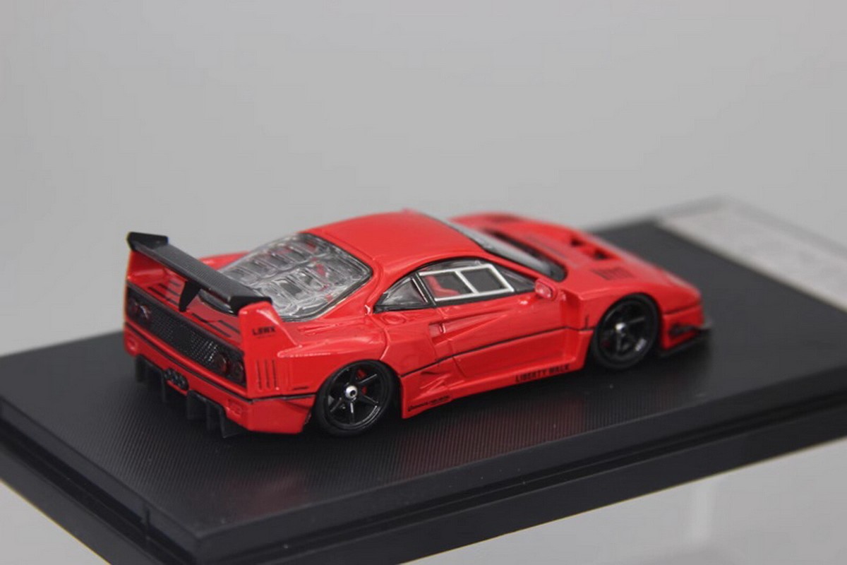 【LBWK F40 STREET　WARRIOR】RED➕WHITE・2台セット Street Weapon 1/64 Scale Ferrari F40 LBWK Red Diecast Car Model