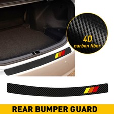 Rear Bumper Protector Trim Cover Black Trunk Rubber Sill Plate Cover Pad Guard