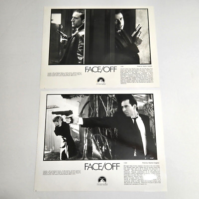 1997 Press Photo Set Face/Off Actor Nicolas Cage John Travolta