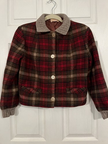 Pendleton Wool Jacket Kids Colorful Checkered Size S/M Lined Measurements Photo