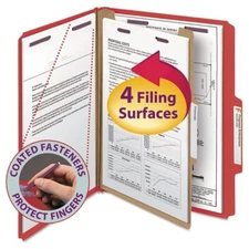 Smead 13731 Top Tab Classification Folders Letter Size 1 Divider 4 Section 10 Pc