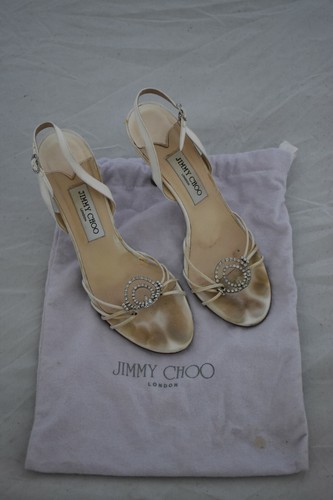 Jimmy Choo Evelyn Diamond Detail Leder Schnalle High Heels Damen EU40 UK7 - Bild 1 von 12