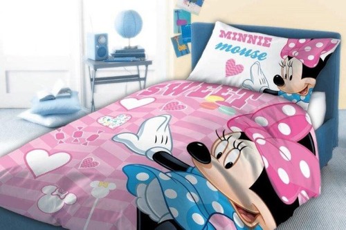 Disney Minnie Mouse Bébé Linge de Lit 40 X 60 CM + 100 X 135 CM - Photo 1/3