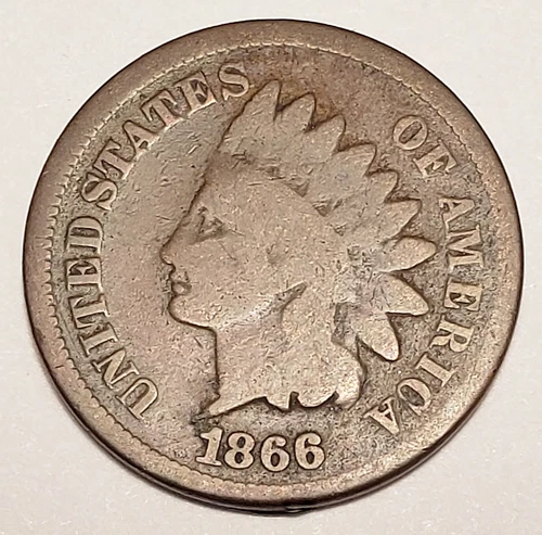 1866 P Indian Head Cent Penny  *G - GOOD*