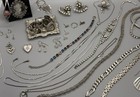Estate Jewelry Lot Sterling 925 Vintage Rings Bracelets Necklaces Cameo Mixed — photo 1