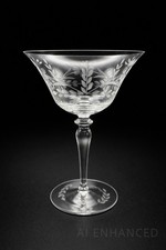 Arcadia ARE14 Wheel Etched Crystal Champagne Glasses - Set of 7