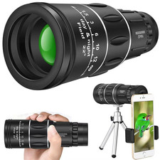 16x52 Monocular Telescope HD Dual Focus BAK4 Prism Night Vision Spyglass Scope