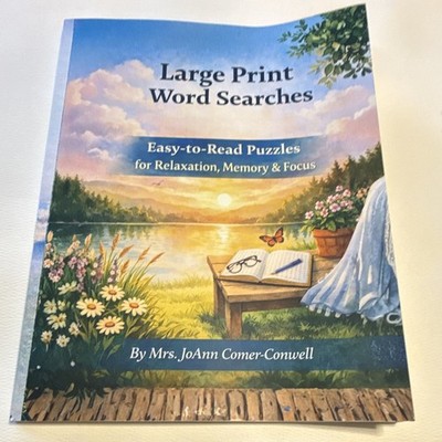 Large Print Word Searches | Signed & Inscribed | JoAnn Comer-Conwell PB 2024
