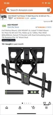 Full Motion Mount, USX MOUNT UL Listed TV Wall Mount for Most 42-84 inch TVs,...